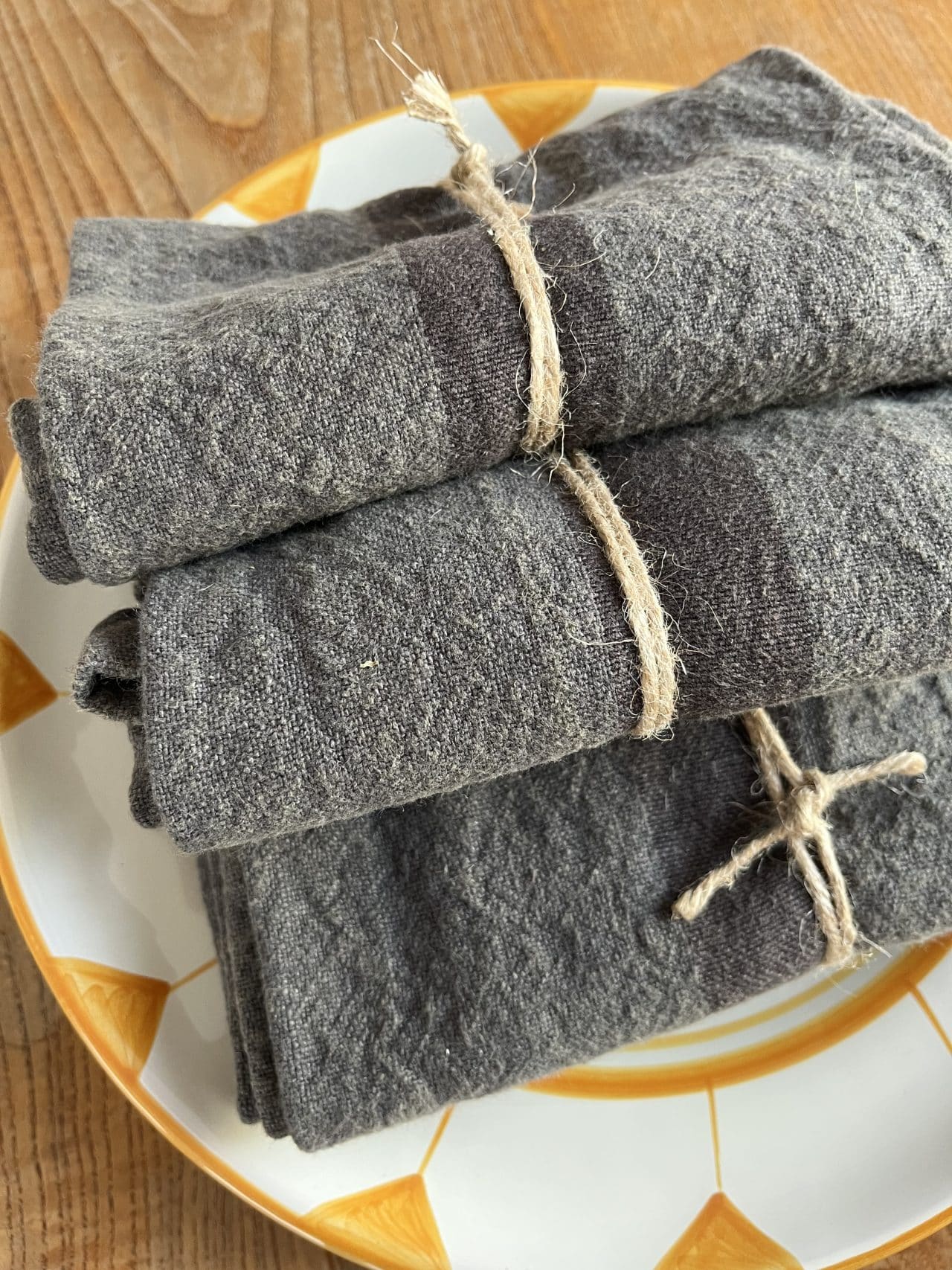 Linnehandduk Bistro Grå