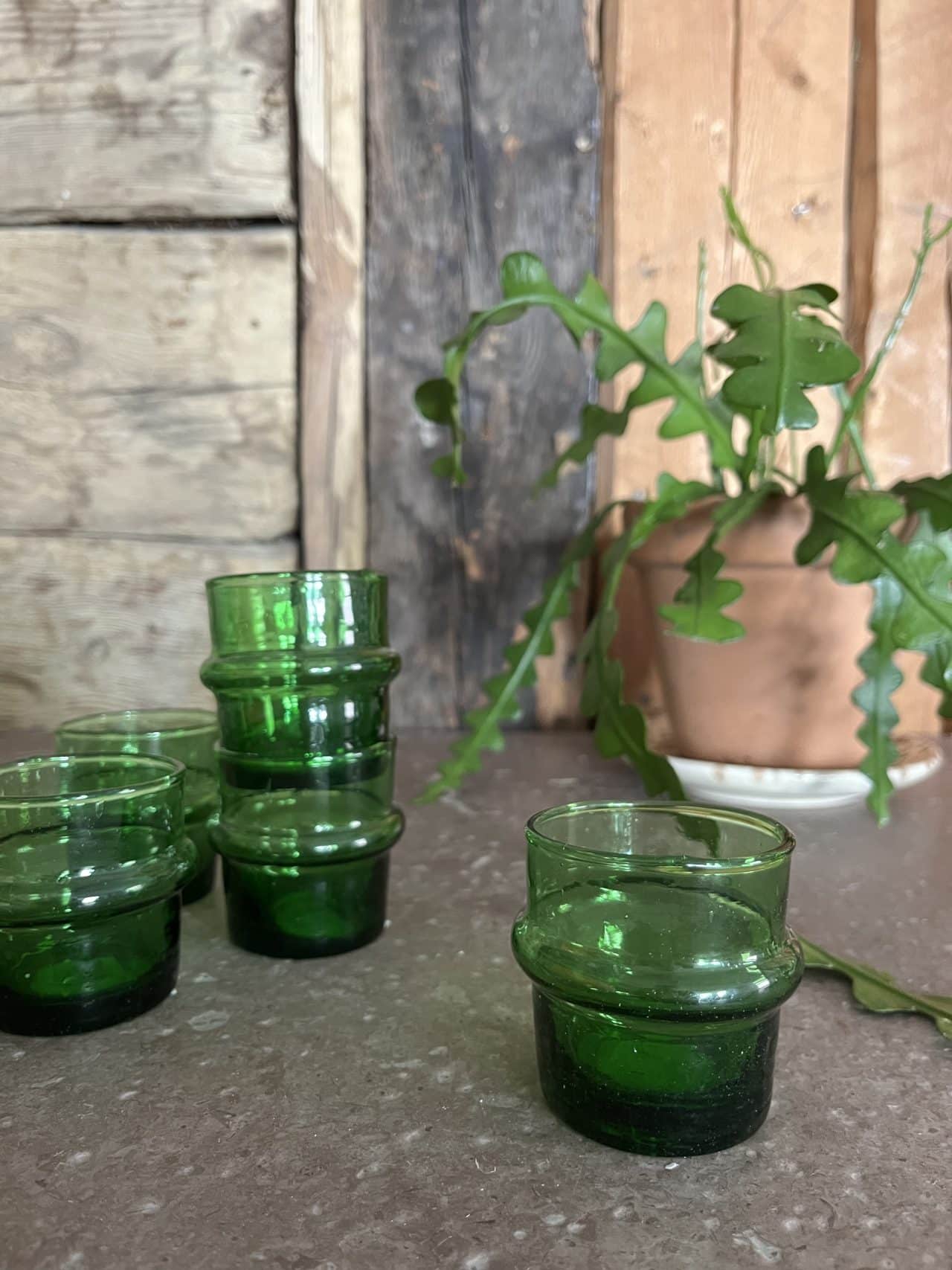 Glas Handblåst - Green