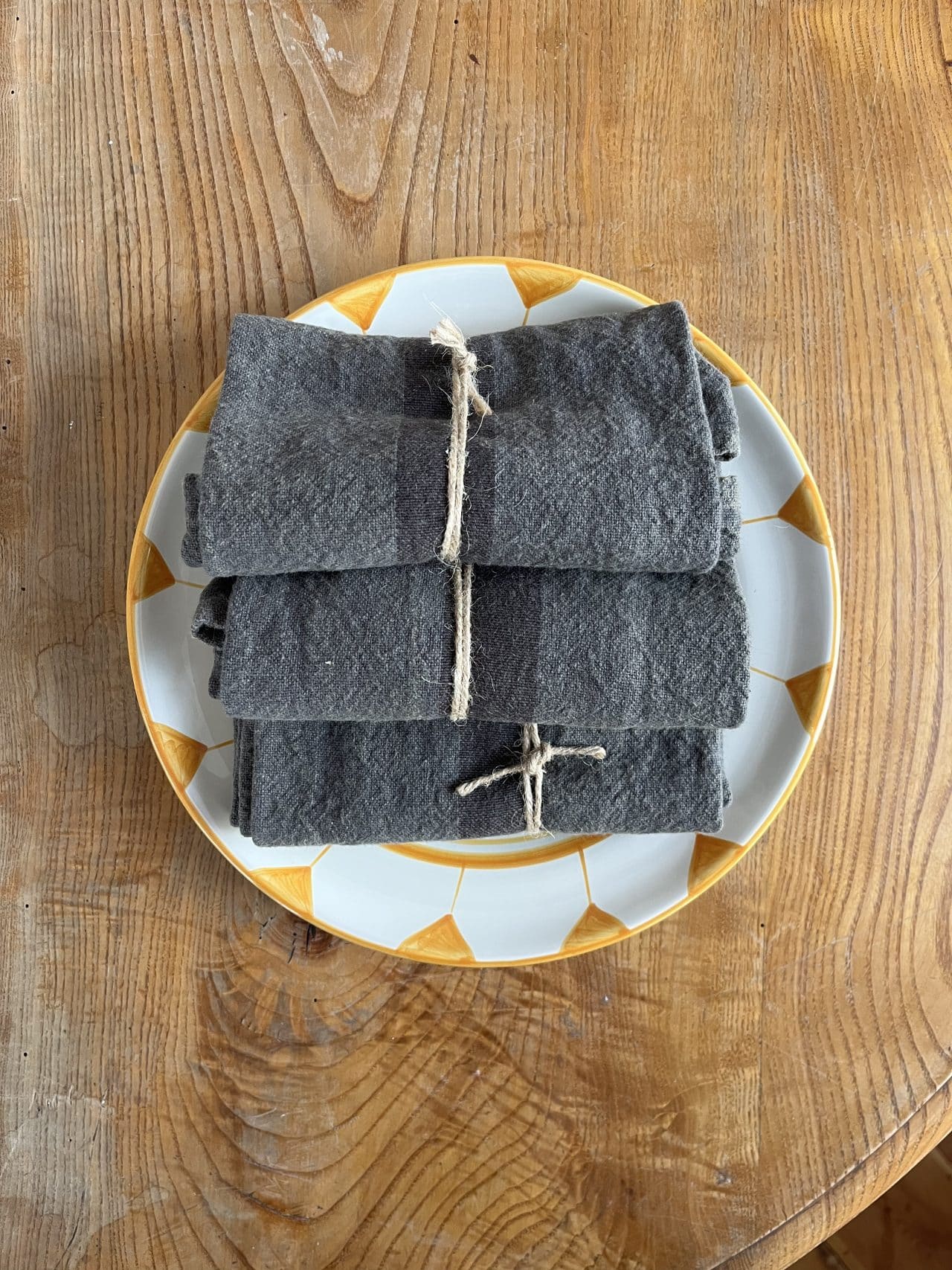 Linnehandduk Bistro Grå - Bild 2